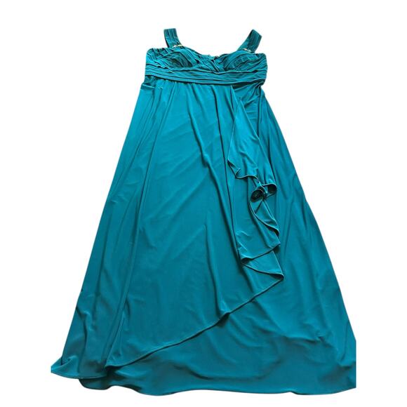 Beautiful Teal Plus Formal Evening Gown - Size 20W - Picture 10 of 15